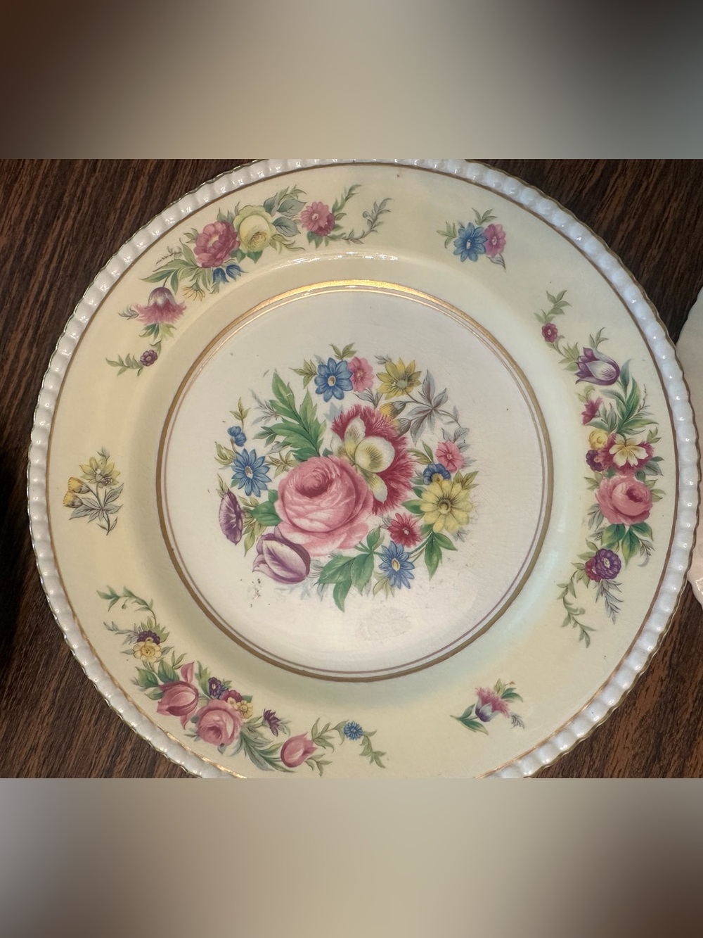 Vintage Fondeville Ambassador Ware Floral Plates England Set 11 Cottagecore